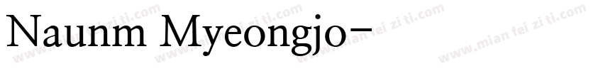 Naunm Myeongjo字体转换
